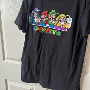 Nintendo Super Mario Characters Black Kids T-Shirt